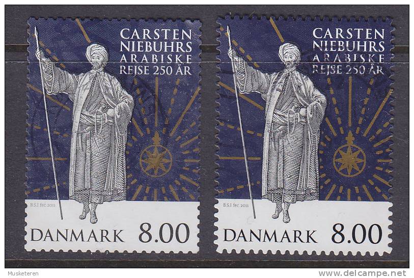 ## Denmark 2011 BRAND NEW 8.00 Kr Carsten Niebuhr´s Arab Journey 250 Year Anniversary (From Sheet & Booklet) - Gebruikt