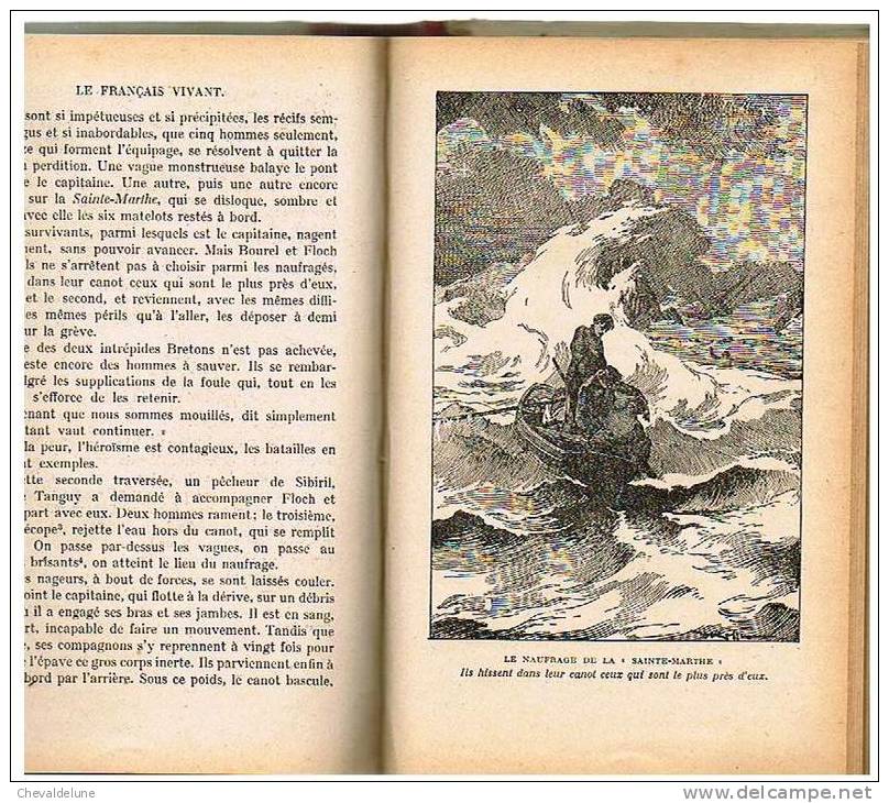 LIVRE SCOLAIRE : GEORGES GILLARD : LE FRANCAIS VIVANT COURS MOYEN ET SUPERIEUR ILLUSTRATIONS DE F. RAFFIN  HACHETTE 1931 - 6-12 Years Old