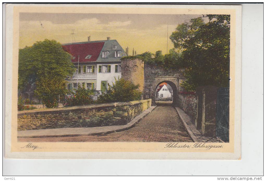 6508 ALZEY, Schlosstor, Schlossgasse 1928 - Alzey