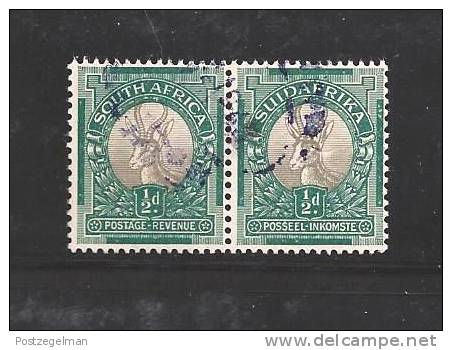 SOUTH AFRICA UNION  1933 Used Pair Stamp(s)  "hyphenated"1/2d Nr.55  #12244 - Used Stamps