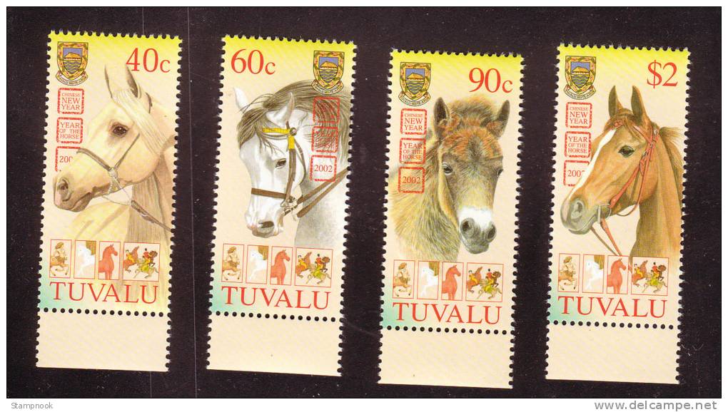 Tuvalu Scott   901-04 Mint NH VF  Year Of The Horse Set Of 4 - Tuvalu