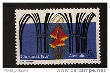 Austalie Australia 1967 N° 362 ** Noël, Arches Gothiques, Fleurs, Clochettes - Ongebruikt