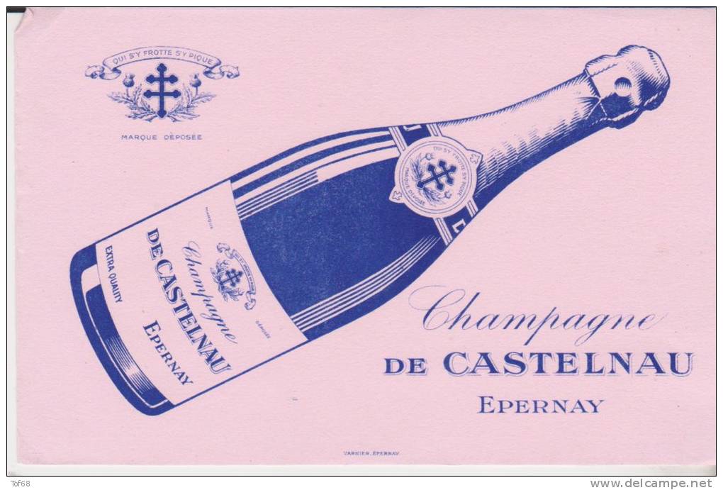 Champagne De Castelnau Epernay " Rose  " - Liqueur & Bière