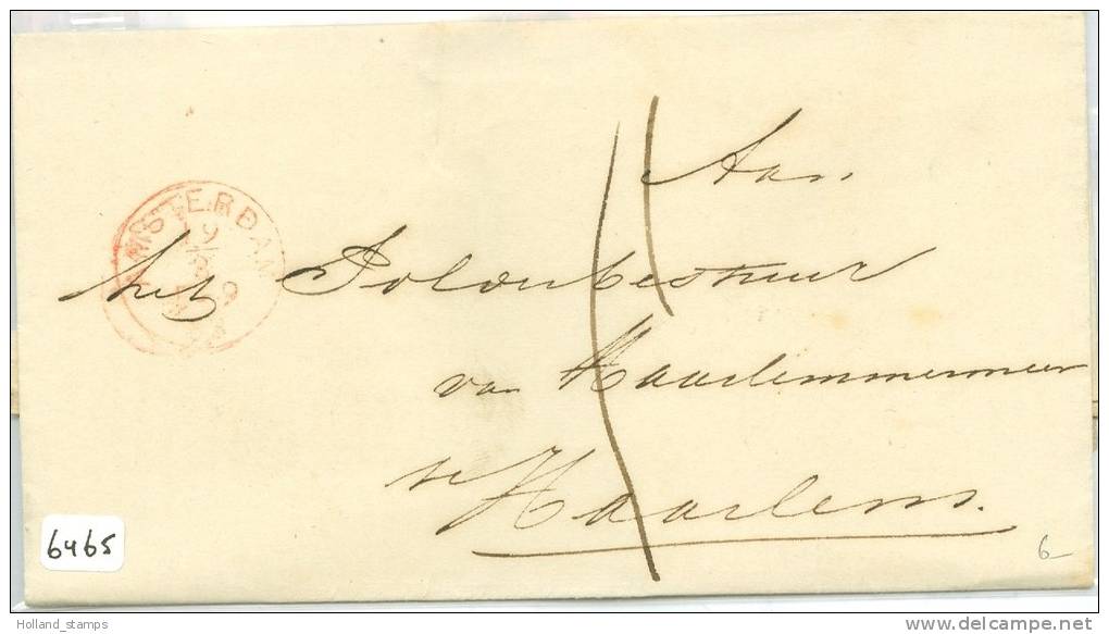 KOMPLETE BRIEF * Uit 1863 Van AMSTERDAM Naar HAARLEM (6465) - Storia Postale