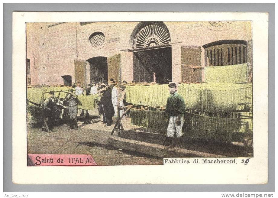 Motiv Berufe Lebensmittel Teigwaren Fabbrica Di Maccheroni 1899-09-16 Foto Napoli - Autres & Non Classés