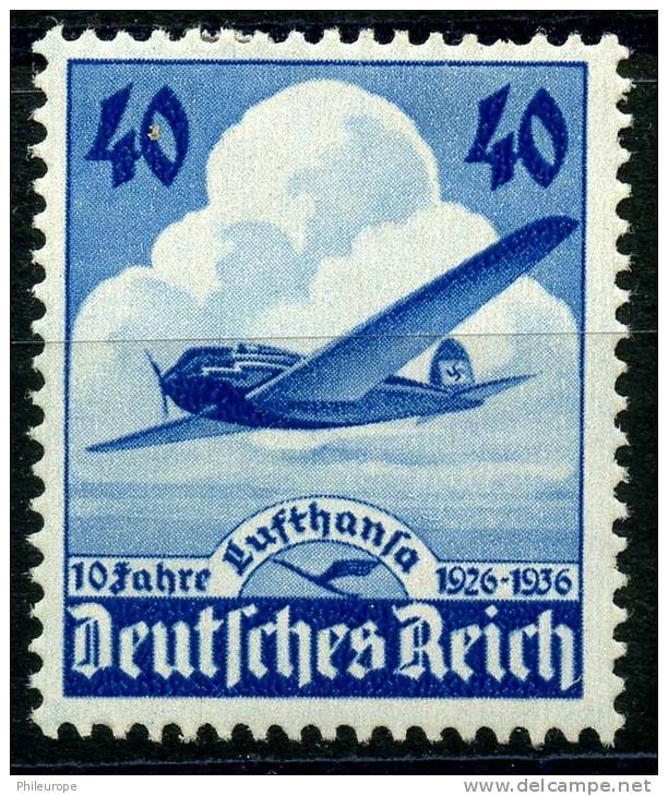 Allemagne Empire (1936) PA N 54 * (charniere) - Poste Aérienne & Zeppelin