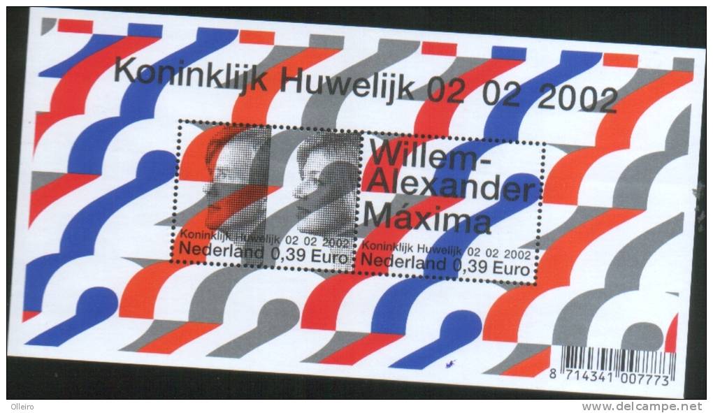 Olanda Pays-Bas Nederland  2002 Foglietto Matrimonio Reale  (Royal Wedding)   ** MNH - Neufs