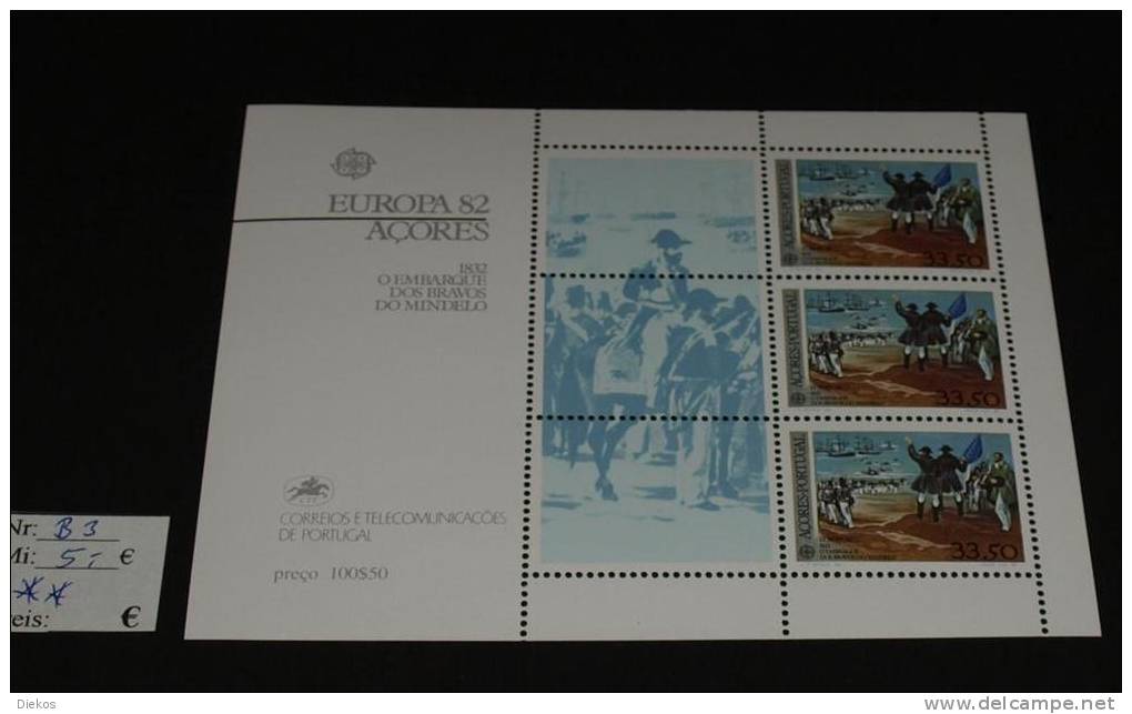 Acores Portugal CEPT   B5   ** Postfrisch MNH  #B362 - Azores