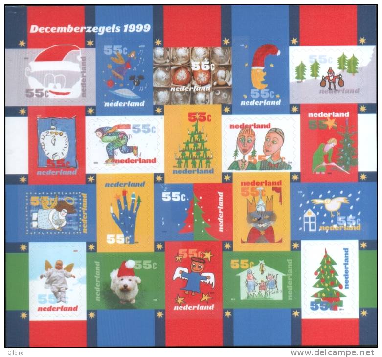 Olanda Pays-Bas Nederland 1999 Foglietto Francobolli Auguri Di Natale  (Decemberzegels)   ** MNH - Nuevos