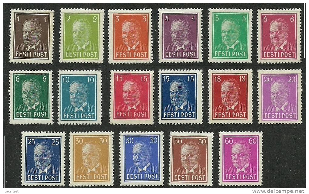 ESTLAND Estonia Estonie 1936-1940 Präsident Konstantin Päts * - Estland