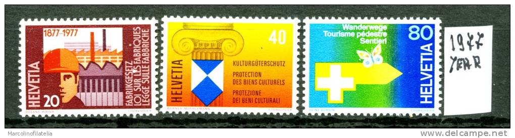 SVIZZERA - Serie  Completa - Year 1977 - MNH**- Nuovi - News. - Nuovi