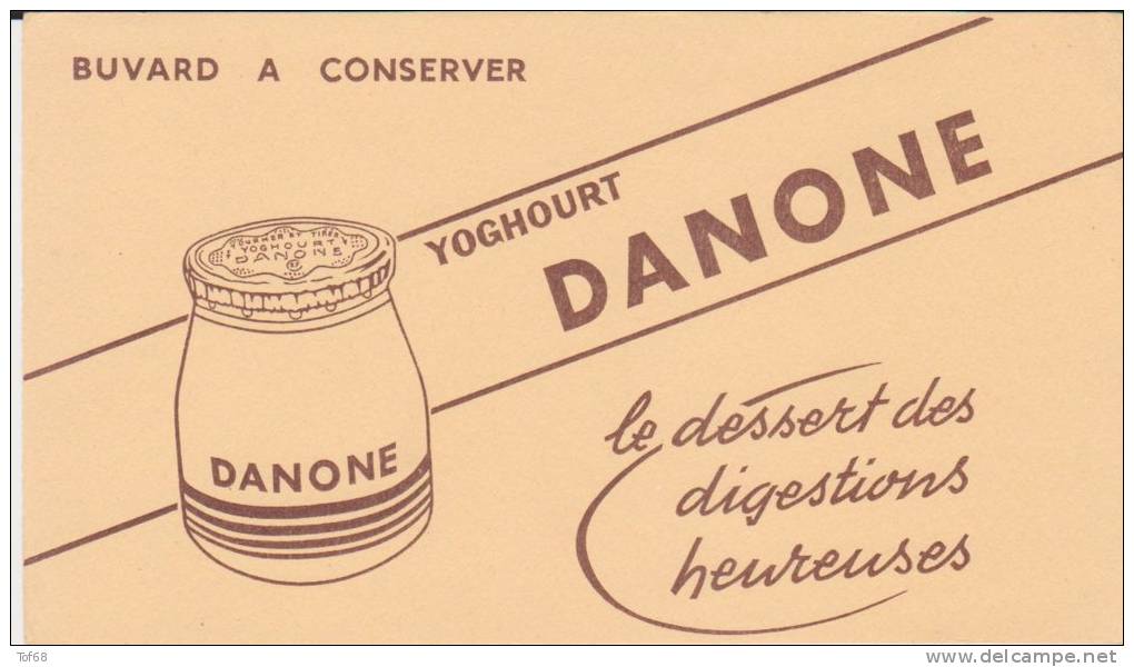 Buvard Yoghourt Danone - Leche