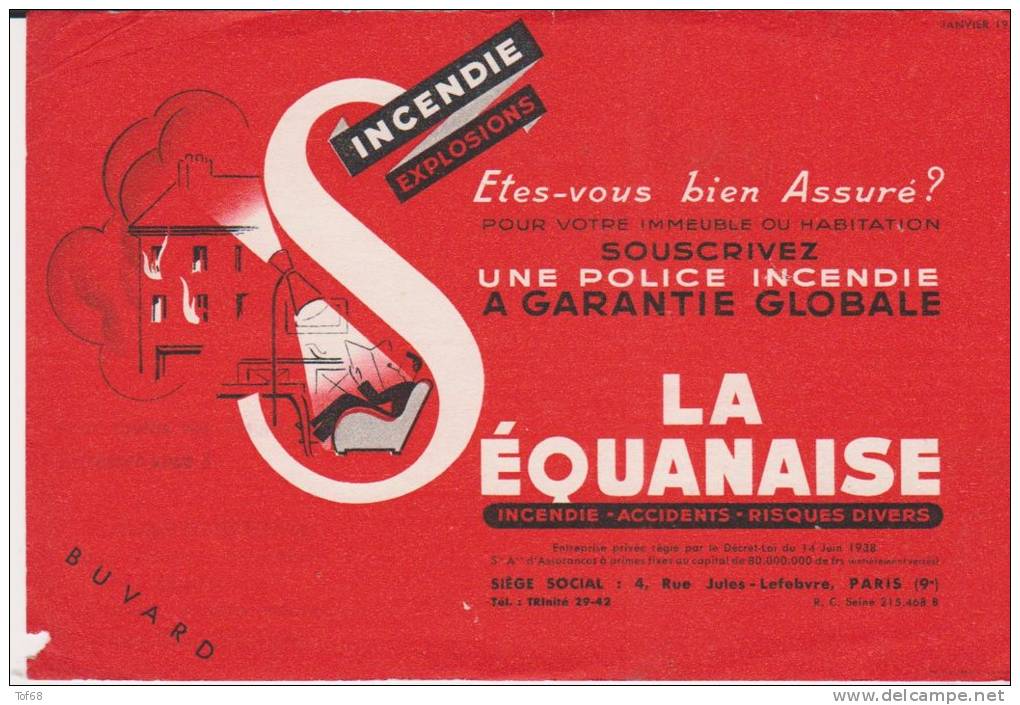 Buvard Assurances La Equanaise - Banque & Assurance