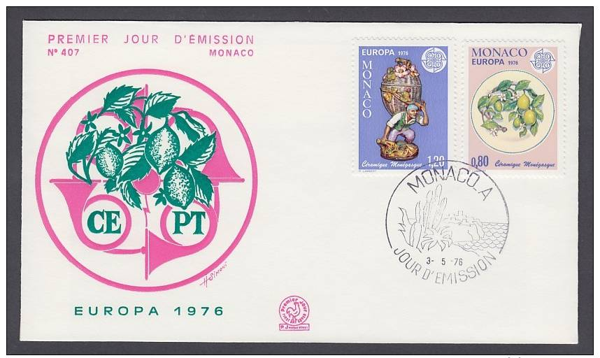 CEPT Europa - FDC 1976 - Monaco - MiNr. 1230-1231 - 1976