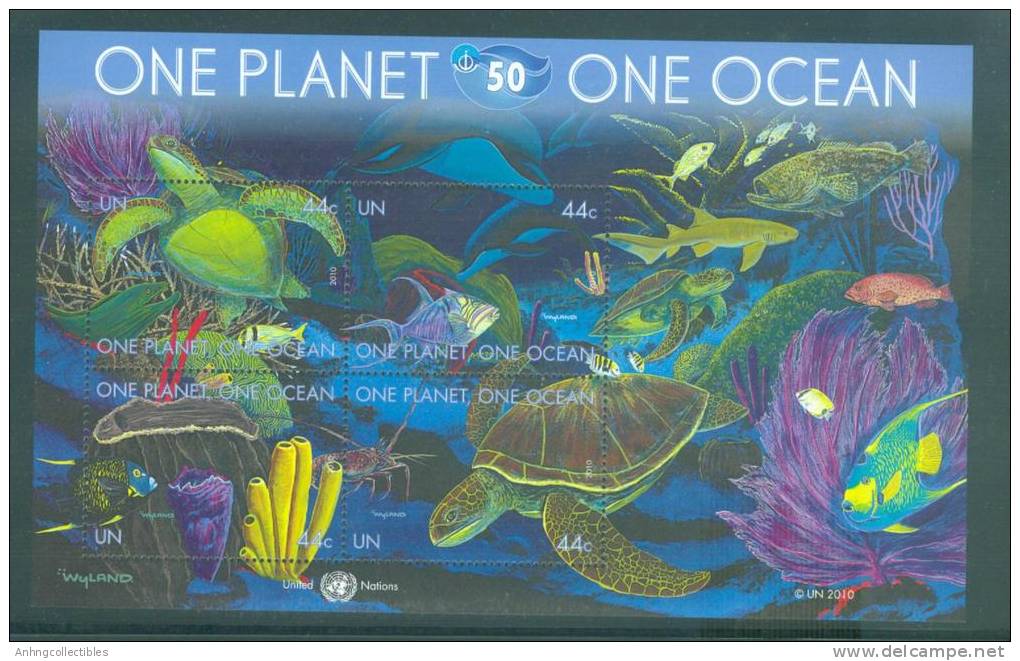 United Nations: 2010 Sea Turtles - Mint NH Sheet - Tortues