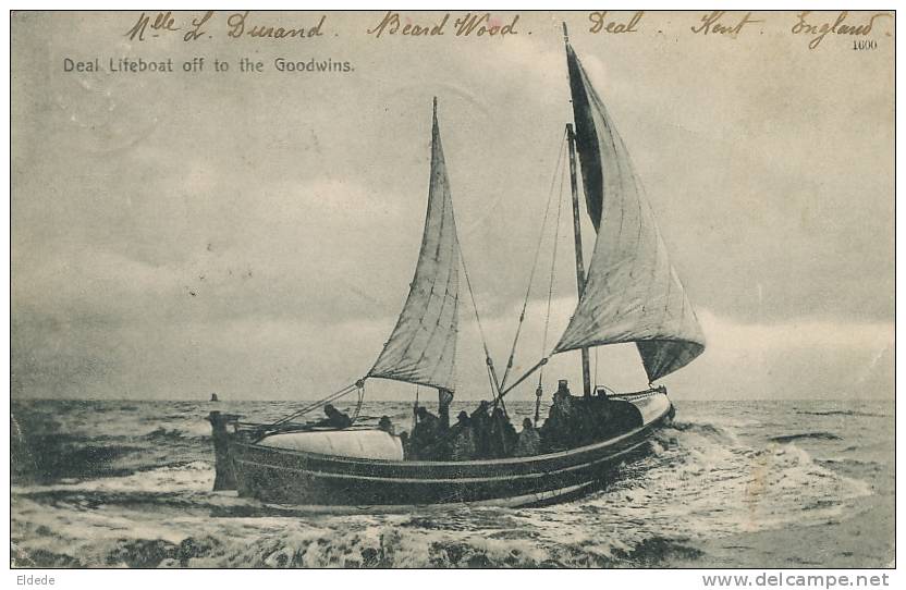 Deal Lifeboat Off To The Goodwins No 1600 P. Used 1919 Bateau De Sauvetage - Autres & Non Classés