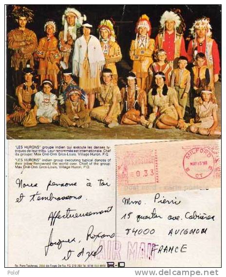 Les Hurons - Groupe Indien De Danseurs - Chef Indien Max Oné - Onti Gros Louis  (49252) - Tanz