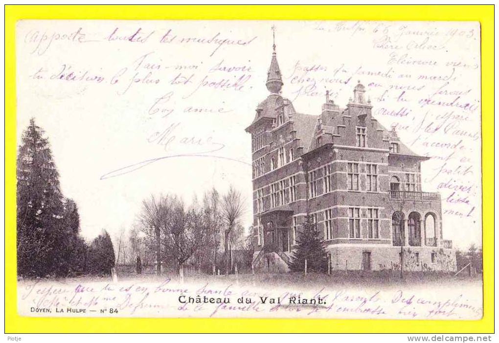 * La Hulpe (Waals Brabant) * (Doyen, La Hulpe, Nr 84) Chateau Du Val Riant, Kasteel, Castle, CPA, Old Postcard, TOP - La Hulpe