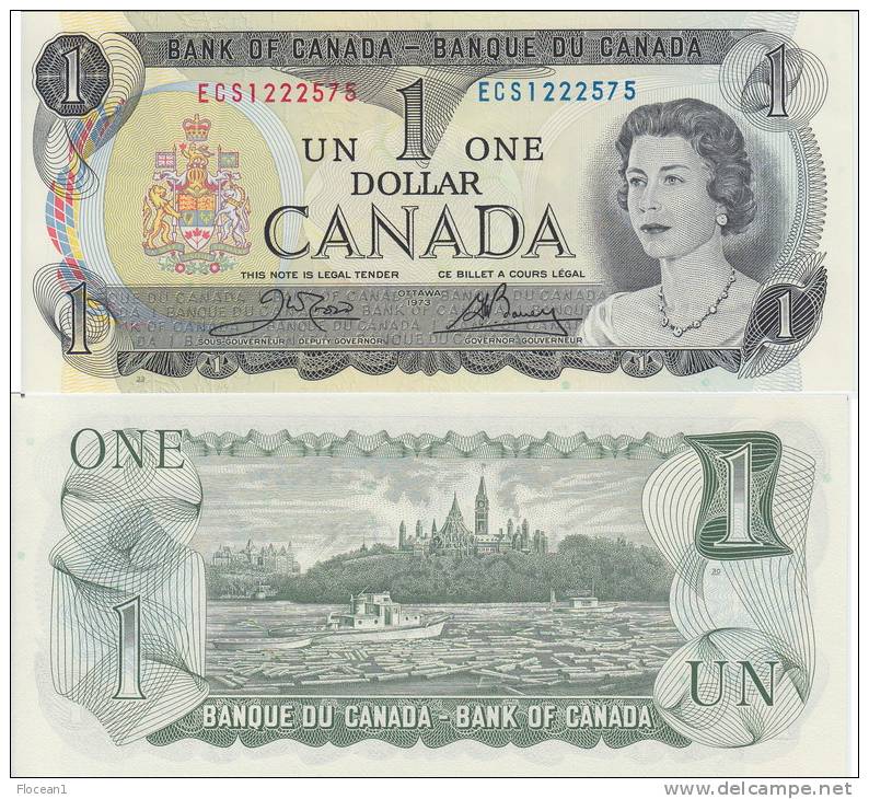 CANADA ***** BILLET 1 DOLLAR - ONE DOLLAR - ALMOST UNC - PRESQUE NEUF ***** EN ACHAT IMMEDIAT - Canada