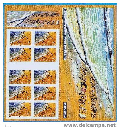 Carnet BC29 Adhésif, Bonne Vacances 2001 Valeur Faciale 4,60 Euros - Unused Stamps