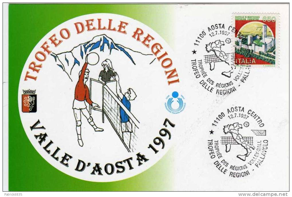 Anno 1997 Trofeo Delle Regioni Pallavolo Annullo Filatelico - Volleybal