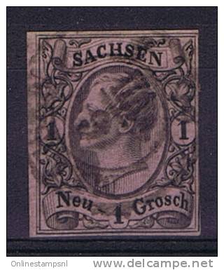 Deutschland: Sachsen Mi  9 II C, Used/cancelled - Sachsen