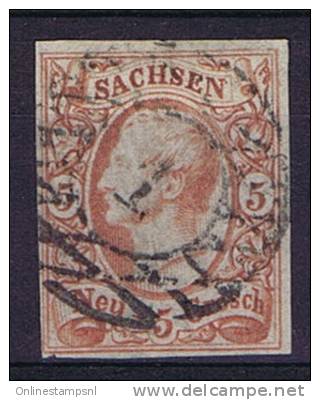 Deutschland: Sachsen Mi  12, Used/cancelled - Saxe