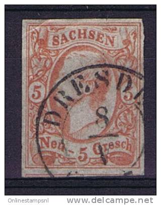 Deutschland: Sachsen Mi  12, Used/cancelled - Saxony