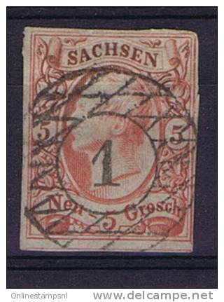 Deutschland: Sachsen Mi  12, Used/cancelled - Sachsen