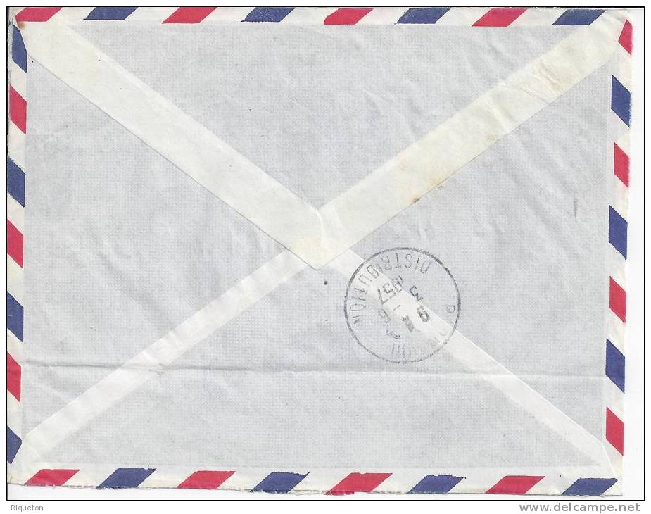 NIGER-  1957  -  LETTRE DE NIAMEY , EN RECOMMANDE , A DESTINATION DE PARIS - - Cartas & Documentos
