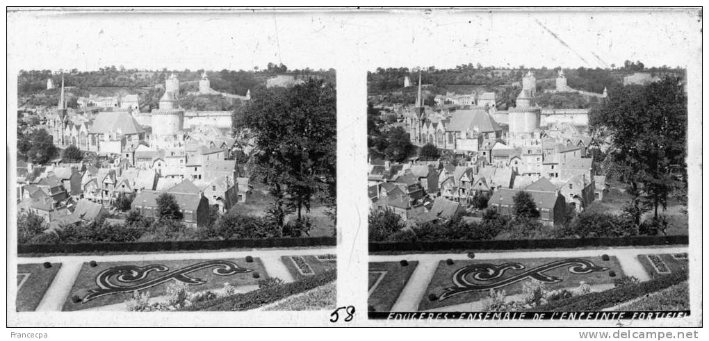 PP - 0058 - ILLE ET VILAINE - FOUGERES - Ensemble De L'enceinte Fortifiée - Plaques De Verre