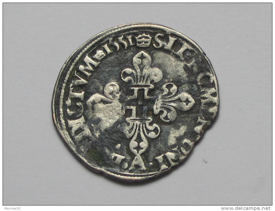 HENRI II - Gros De 3 Blancs Ou 1/2 Gros De Nesle -1551 - 1547-1559 Henry II