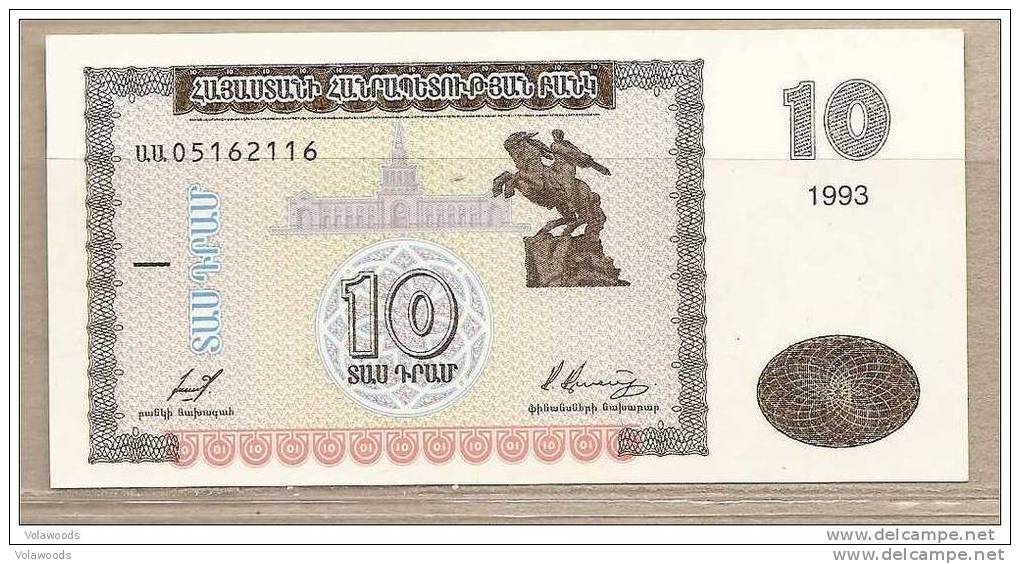 Armenia - Banconota Non Circolata FdS UNC Da 10 Dram P-33 - 1993 #19 - Armenië