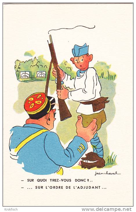 Militaria - Humour Militaire Cheval - Soldat Et Fusil - Non Circulé - Cheval