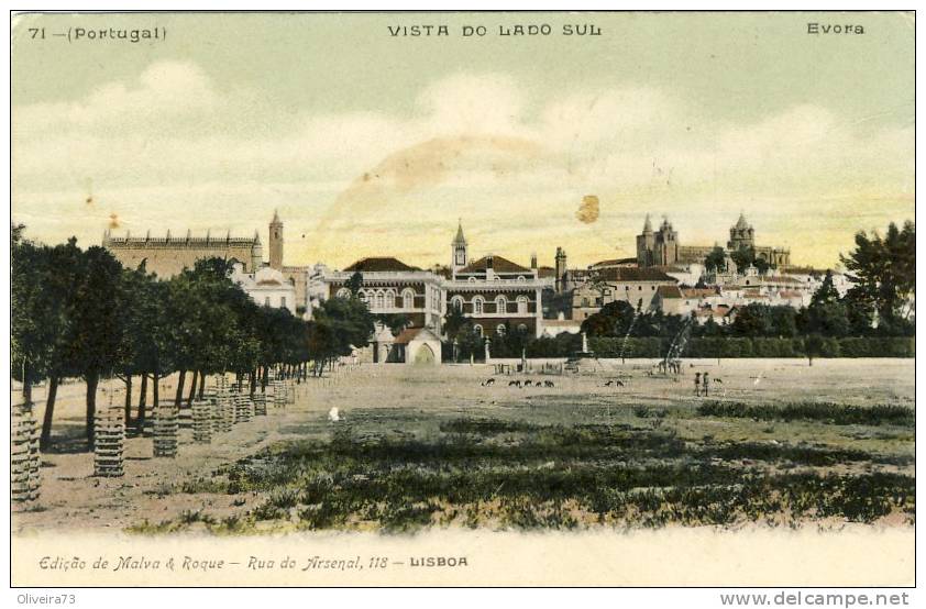 EVORA  Vista Do Lado Sul (Ed. Colorida) 2 Scans PORTUGAL - Evora