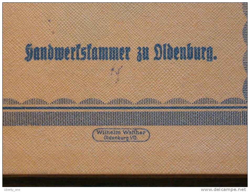 GESELLENPRÜFUNGS LEHRBRIEF Anno 1924 ( Karl Hinrich BUNJES Oldenburg- Details Zie Foto´s ) ! - Andere & Zonder Classificatie