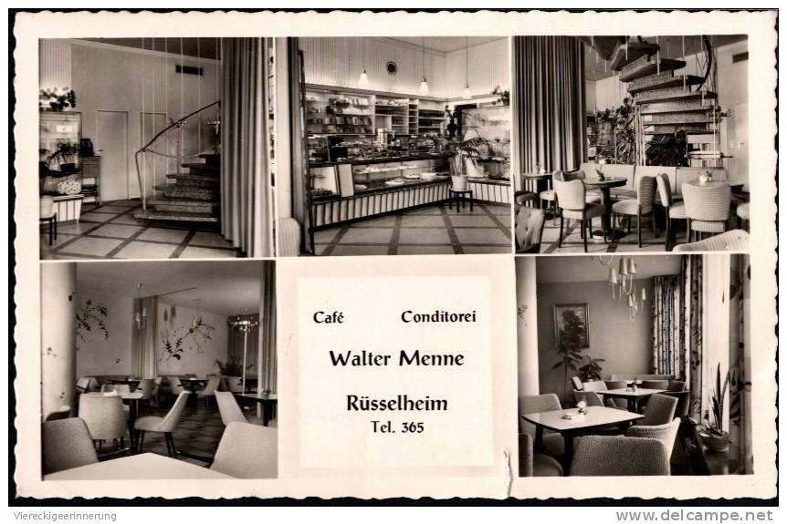 ! Rüsselsheim , Cafe Walter Menne 1958 - Ruesselsheim