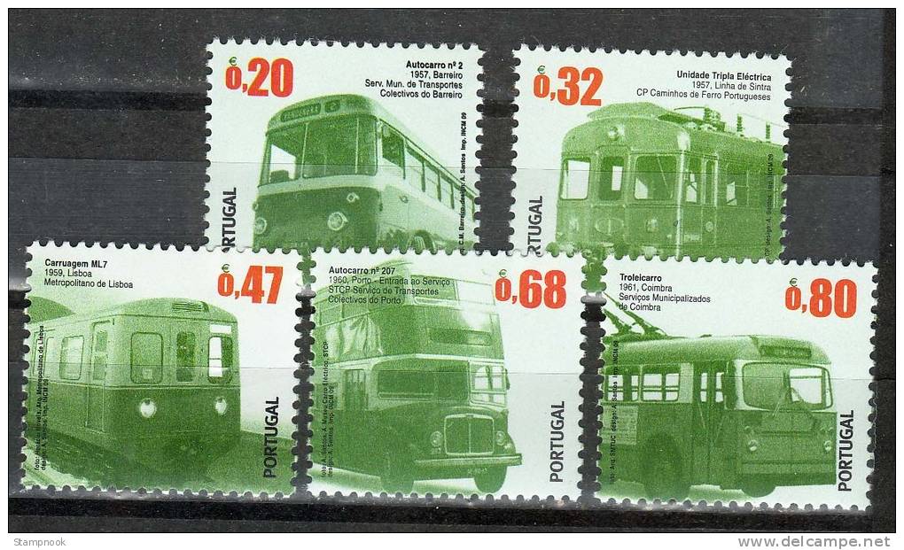 PORTUGAL Public Transport Series II Mint NH - Unused Stamps