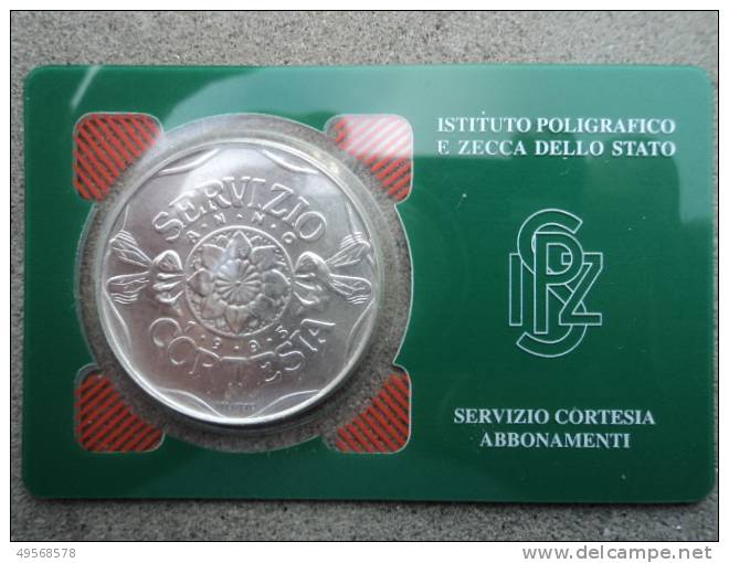 ITALIA  -  MEDAGLIA  ARGENTO  I.P.Z.S.  SERVIZIO  CORTESIA: ABBONAMENTI  ANNO  1995  FDC  - - Altri & Non Classificati