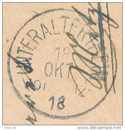 Bayern Feldpost Unteraltertheim - Metz 1918, Seltener Stempel (bei Helbig + Holzmayr Unbekannt) B. Würzburg Unterfranken - Feldpost (franchise)