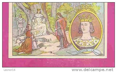 IMAGE CHROMO RECOMPENSE  * LOUIS IX - 1226-1270 * Distribué Par  L' HUILE DE FOIE DE MORUE " SALVER " - Histoire