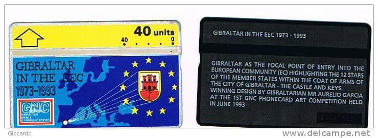 GIBILTERRA (GIBRALTAR) - L & G - 1993 GIBILTERRA  NELLA  CEE (STELLE) - USED - RIF. 3831 - Gibraltar