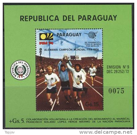 PARAGUAY - FIFA - GERMANY OVPT  - **MNH  - 1974 - 1974 – Germania Ovest