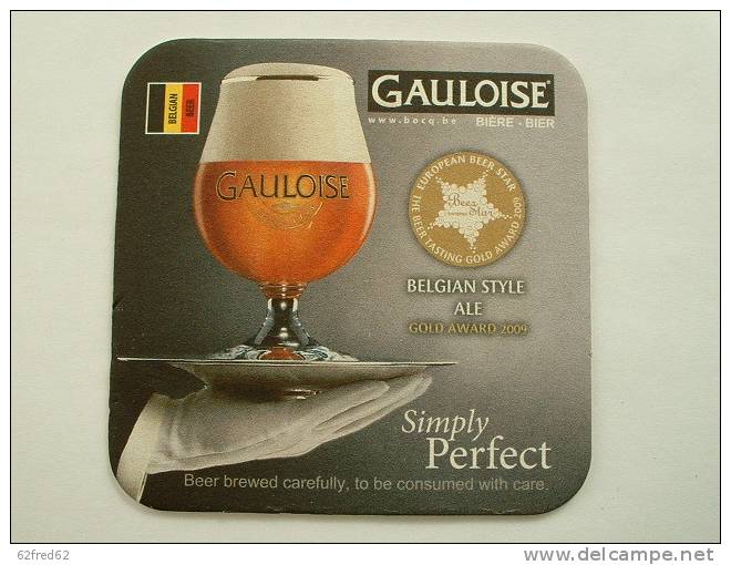 SOUS-BOCKS BIERE GAULOISE ALE  NEUF GOLD AWARD 2009 - Beer Mats