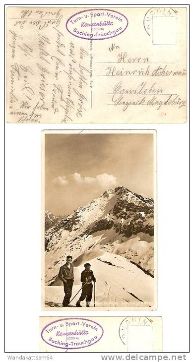 AK Trauchgau Im Allgäu Lösertalkopf (1859 M) BUCHING Briefmarke Entfernt Werbestempel Turn- U. Sport-Verein Buching-Trau - Kaufbeuren