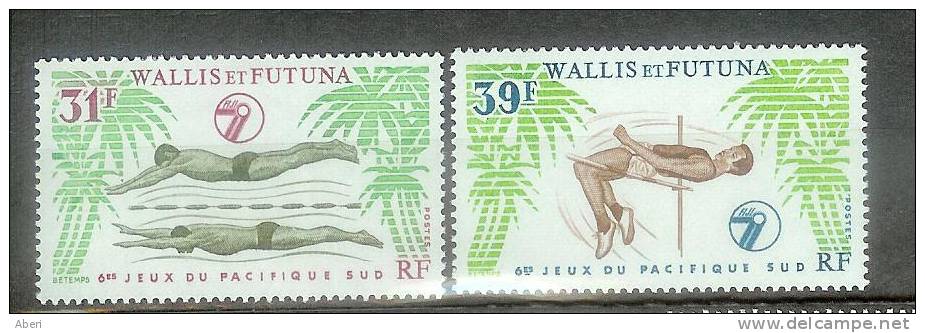 WALLIS Et FUTUNA  N° 243 Et 244**  6éme Jeux Du PACIFIQUE SUD  NATATION, SAUT - Unused Stamps