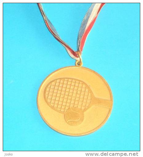 TENNIS MEDAL ( Croatian Old Official Tennis Medal From 1977.  ) * Sport Medaille Tenis - Apparel, Souvenirs & Other