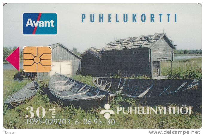 Finland, AVA-27a, Boathouses,  2 Scans.  Chip : S2 - Finlande