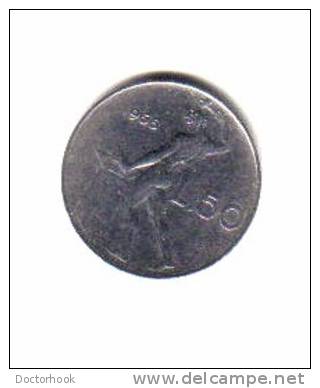 ITALY    50  LIRE   1955 (KM# 95) - 50 Liras
