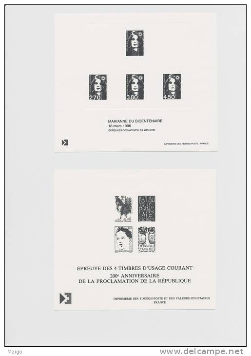 DIVERSES EPREUVES IMPRIMERIE DES TIMBRES POSTES - Artist Proofs